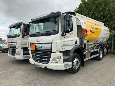 2 x Stunning New DAF CF 340 19,000 LTR Magyar Tankers with Gardner Denver metering equipment delivered to BNP Rental Solutions for NWF